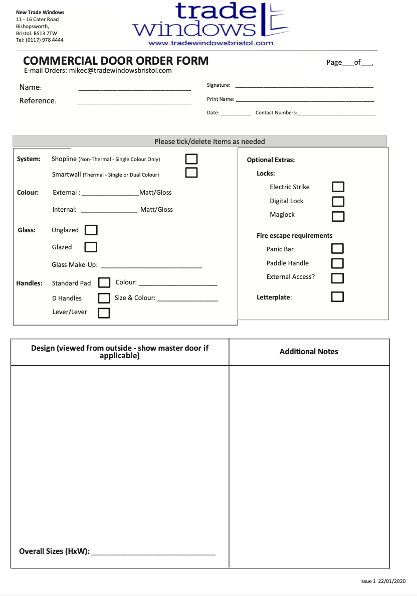 order form