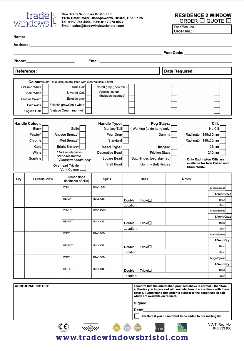 order form